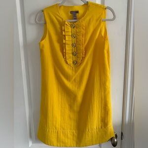 Yellow H&M Sleeveless Dress with Ruffle Button Design at Chest Size 6